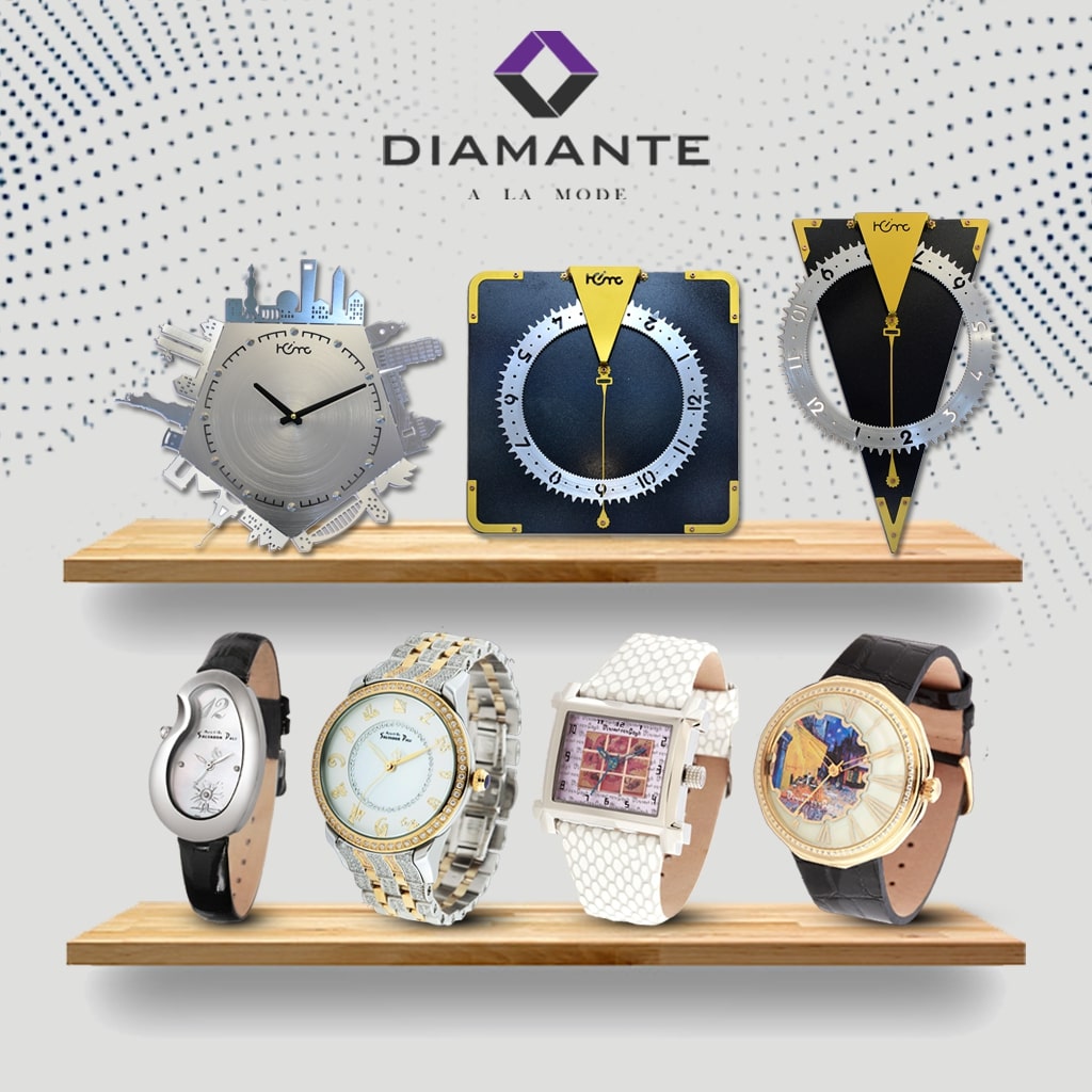 Diamante A lA Mode Wall Clocks